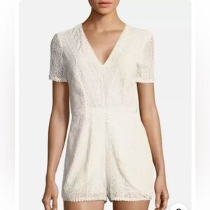 Ramy Brook Annanee White Lace Romper - Size 0